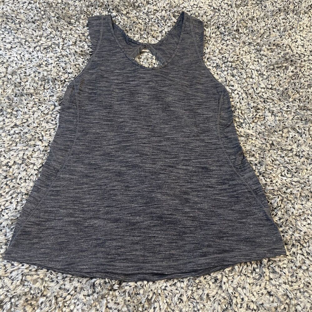 Lululemon Sweat It Out Tank Heathered Black Size 4 or 6 (Small)